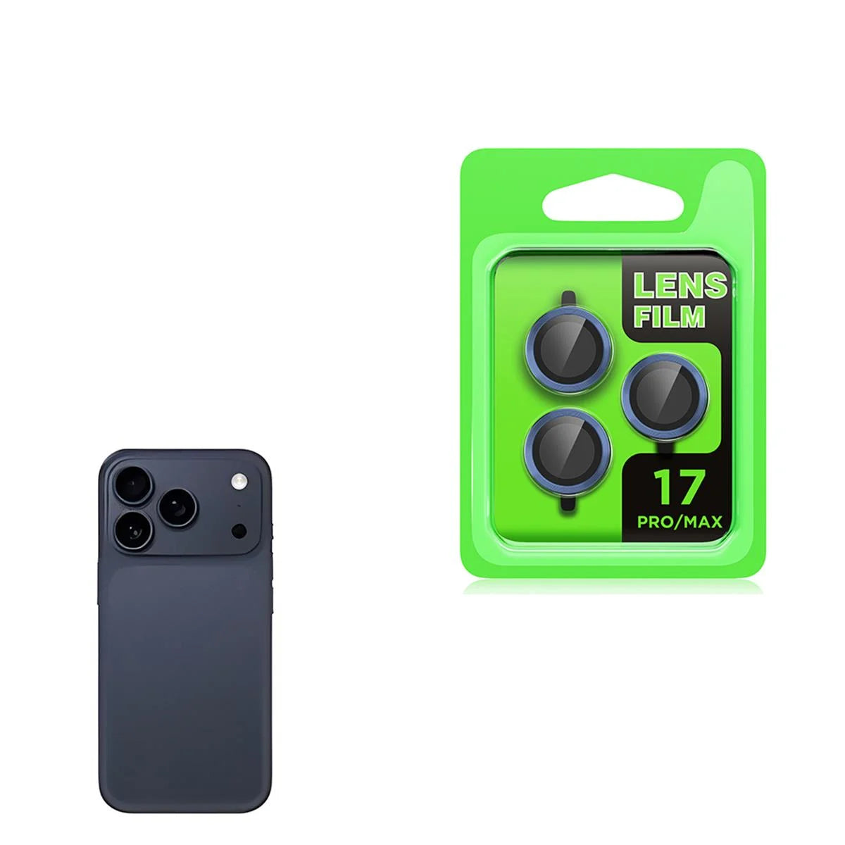 iPhone 17 Pro / Max Lens Koruyucu - Lacivert | bastcase - Lens Kamera Uyumu