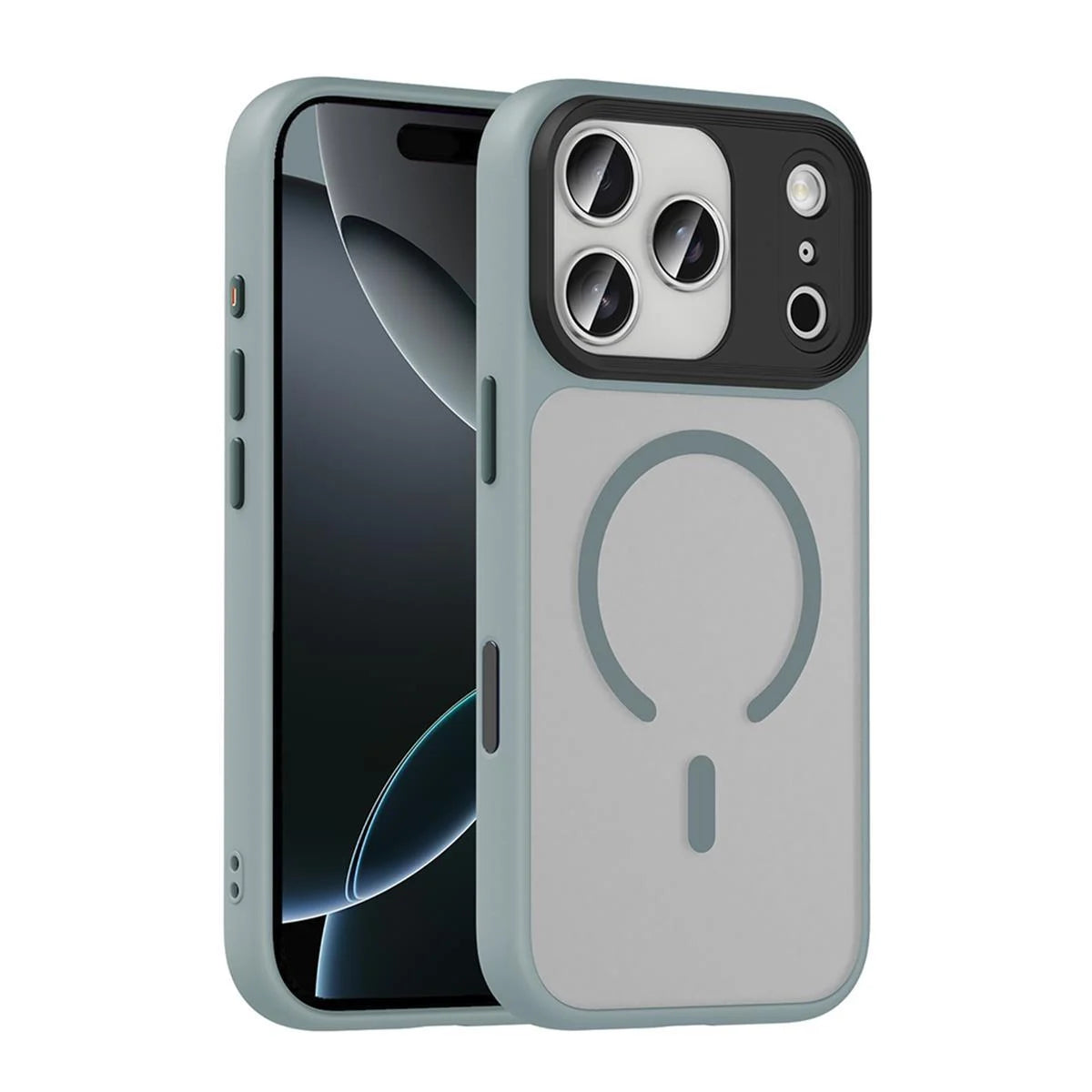 iPhone 17 Pro Max Mat Bold Telefon Kılıfı - Buz Yeşil | bastcase - Yan Profil İnceliği