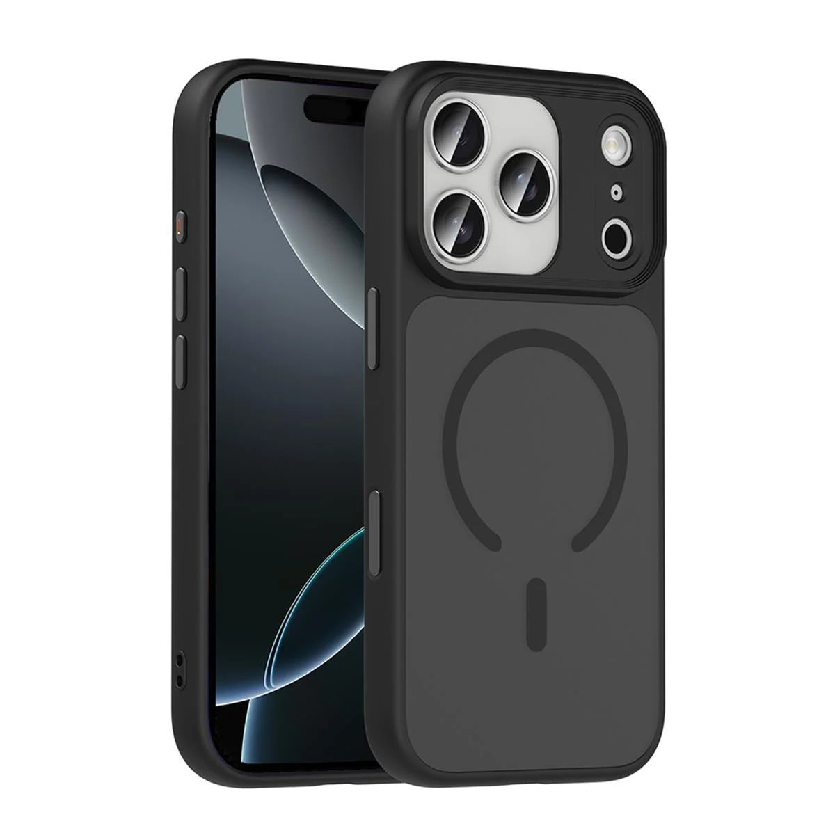 iPhone 17 Pro Max Mat Bold Telefon Kılıfı - Siyah | bastcase - Arka Yüzey Detayı