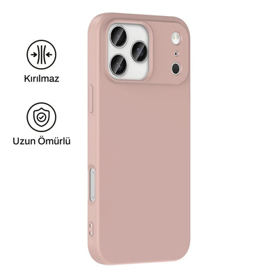 iPhone 17 Pro ile Uyumlu Silikon Lansman Telefon Kılıfı