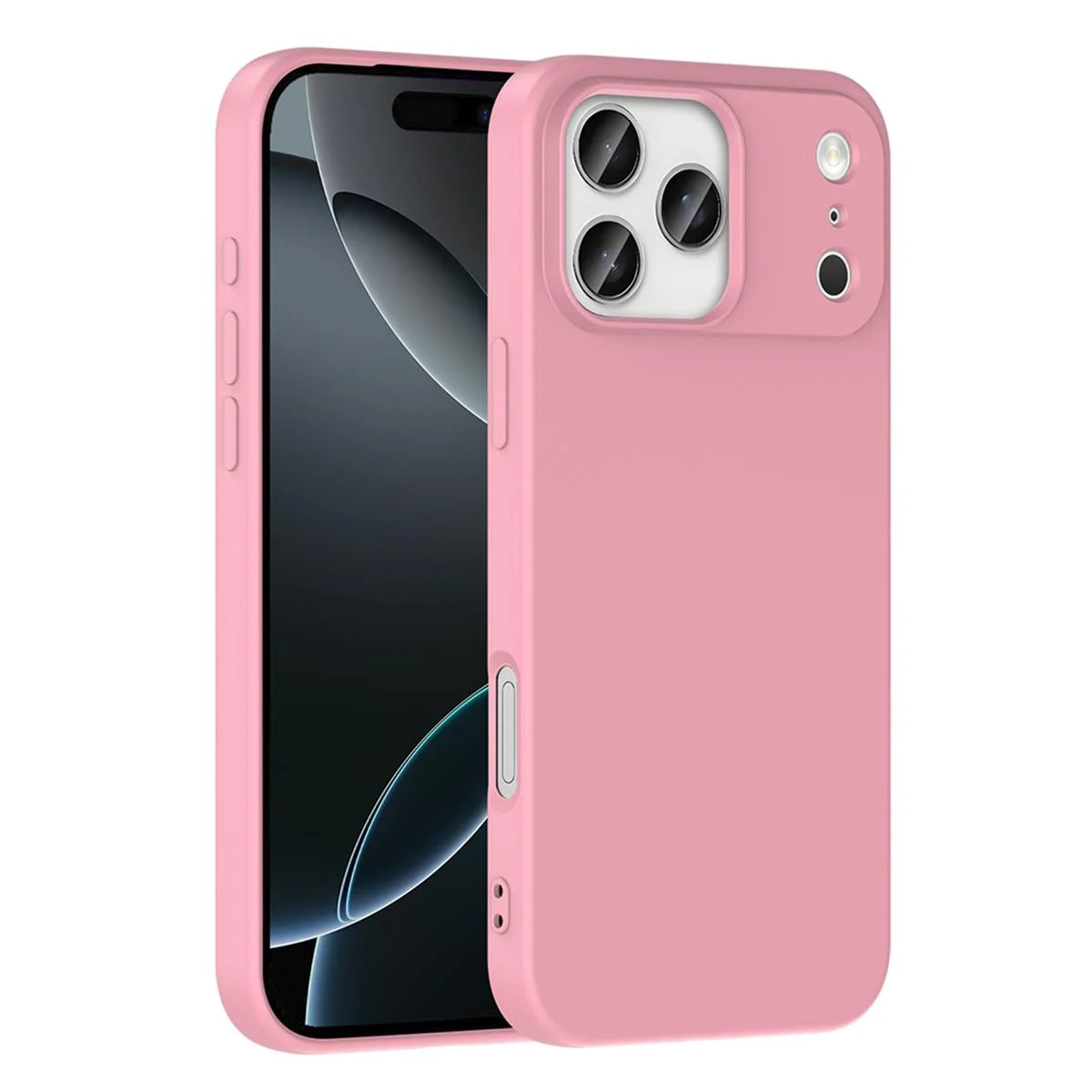 iPhone 17 Pro Silikon Lansman Telefon Kılıfı - Pudra | bastcase - Arka Yüzey Detayı