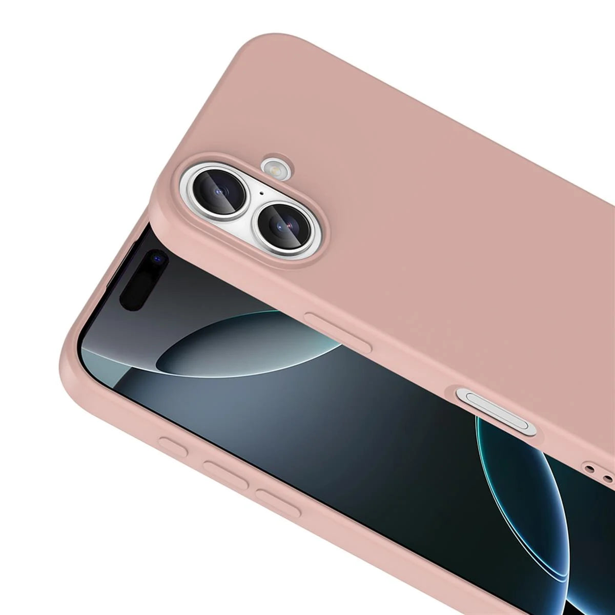 iPhone 17 Silikon Lansman Telefon Kılıfı - Pembe | bastcase - Arka Yüzey Detayı