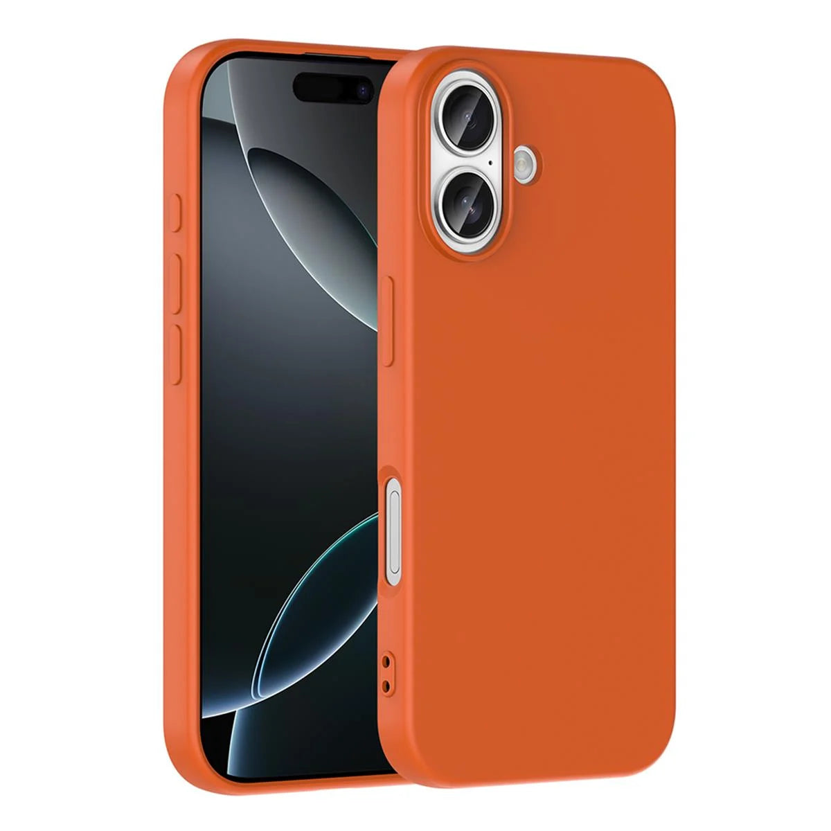 iPhone 17 Silikon Lansman Telefon Kılıfı - Gri | bastcase - Ön Yüzey Görünümü