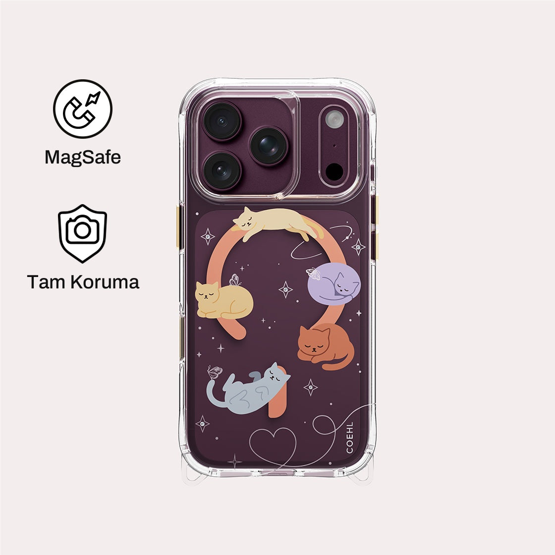 iPhone 18 Pro ile Uyumlu Coehl MagSafe Destekli Elysia Telefon Kılıfı | bastcase