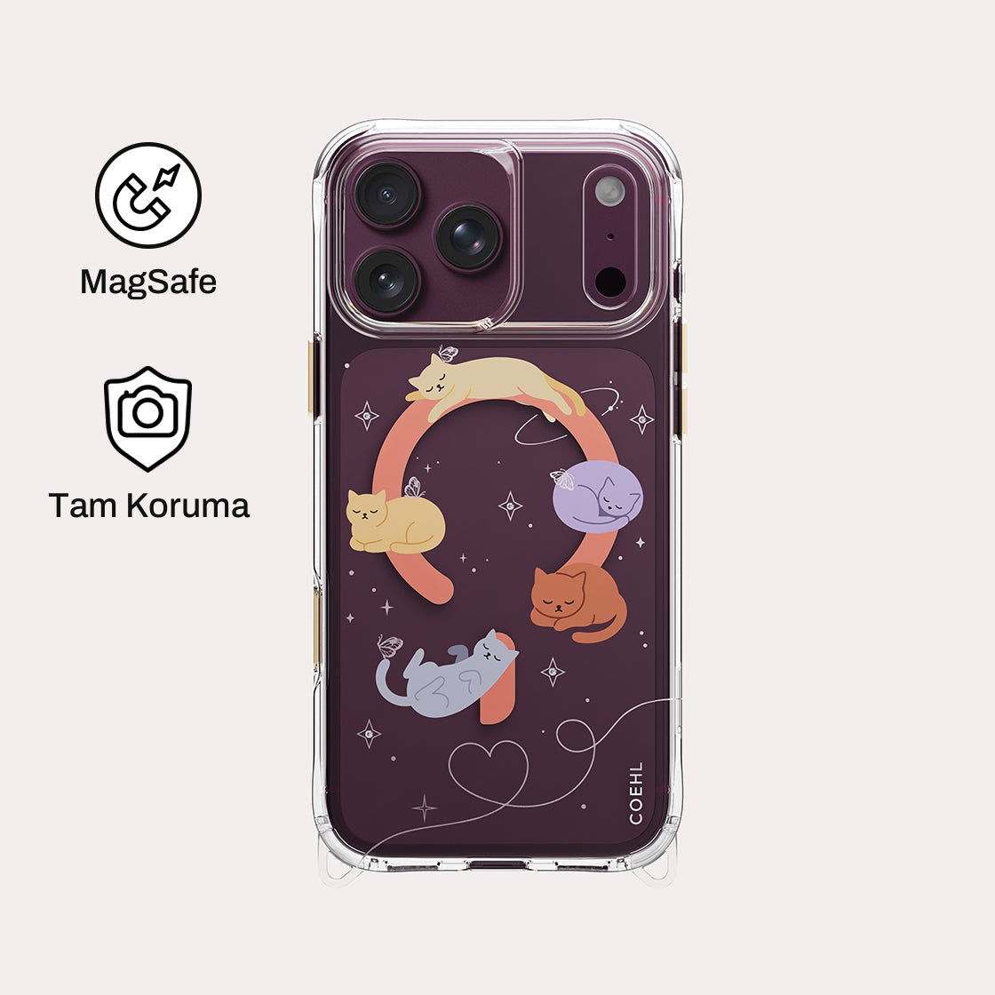iPhone 18 Pro Max ile Uyumlu Coehl MagSafe Destekli Elysia Telefon Kılıfı | bastcase