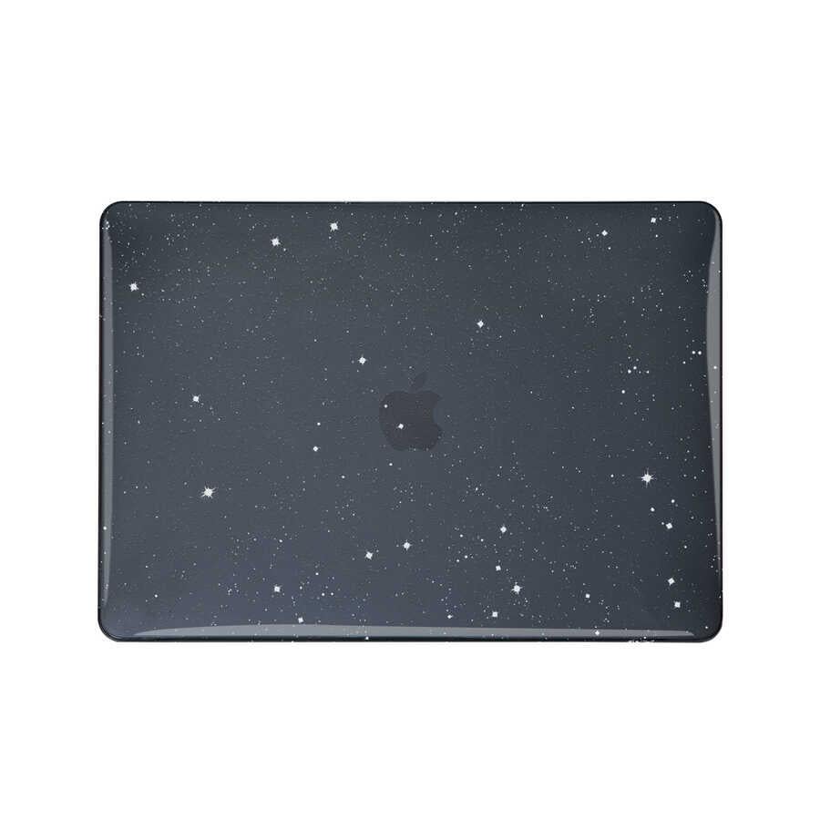MacBook Air 13.3" 2018-2020 Simli Siyah Kılıf | bastcase - Tuş Kesimi