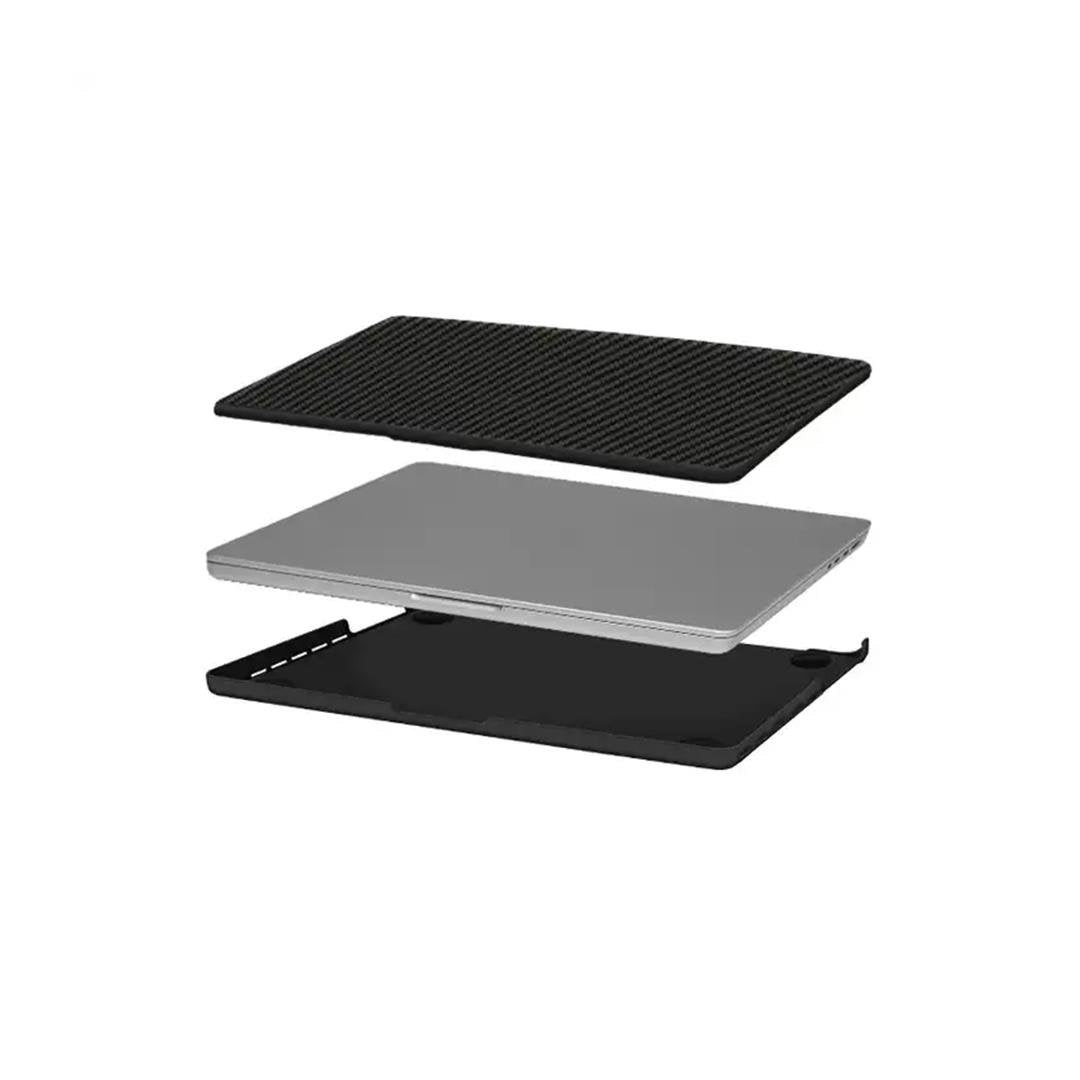MacBook Pro 13.3" M1-M2 2020-2022 Carbon Siyah Kılıf | bastcase - Kamera Koruma Alanı