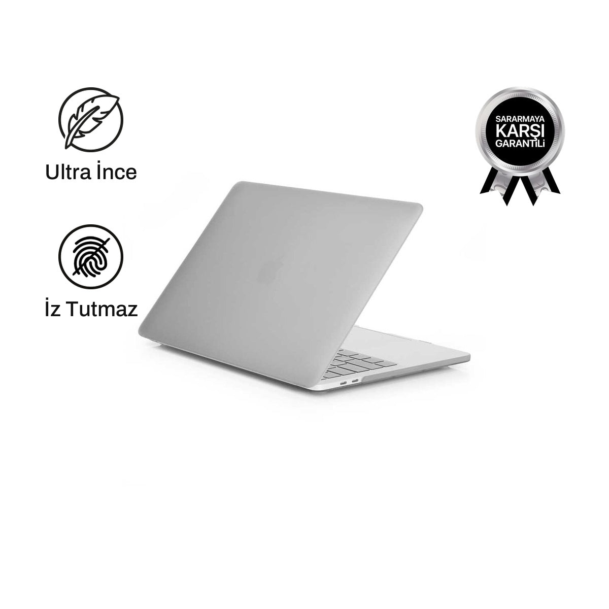 MacBook Pro 13.3'' M1-M2 2020-2022 ile Uyumlu Ultra İnce Beyaz Kılıf | bastcase
