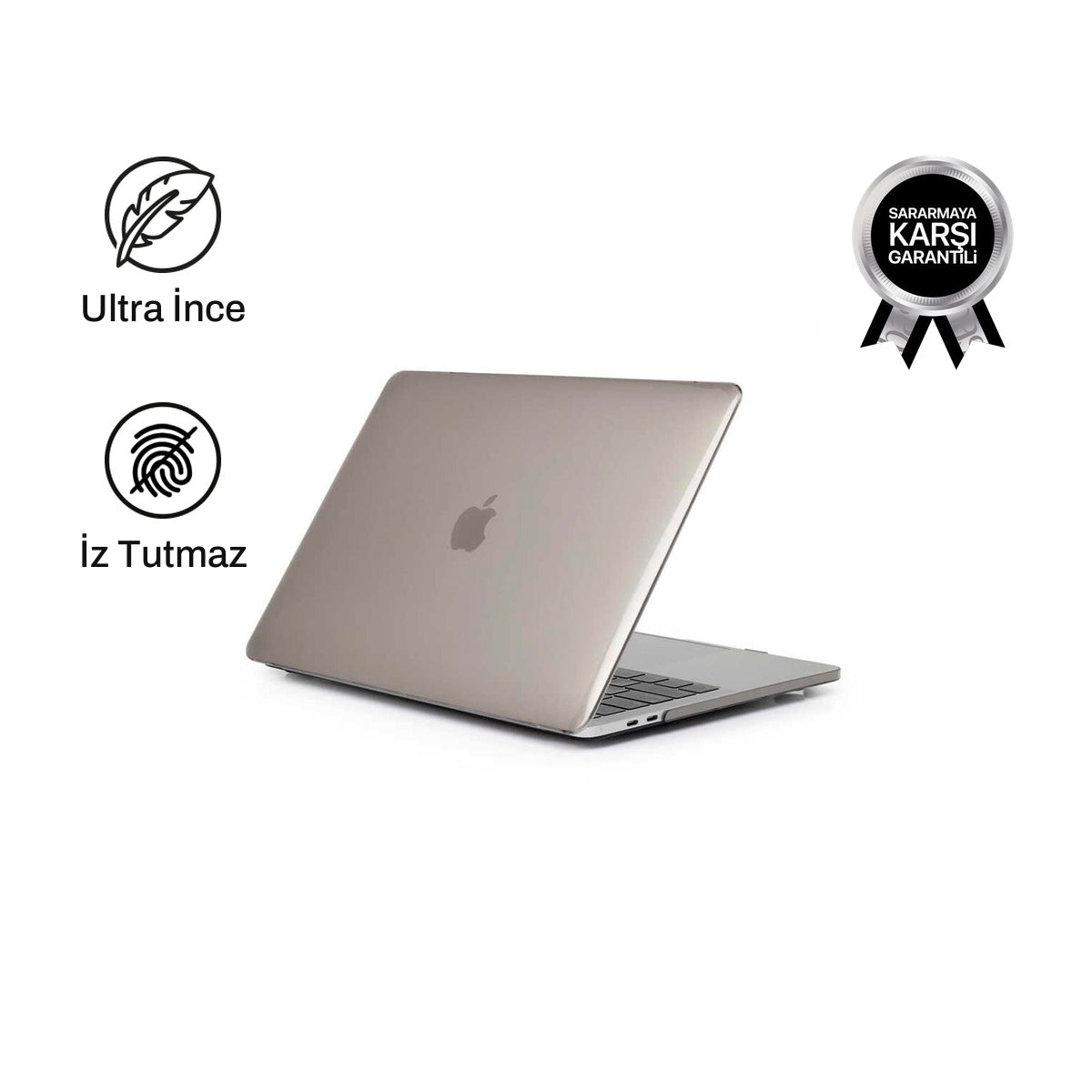 MacBook Pro 13.3'' M1-M2 2020-2022 ile Uyumlu Ultra İnce Gri Kılıf | bastcase