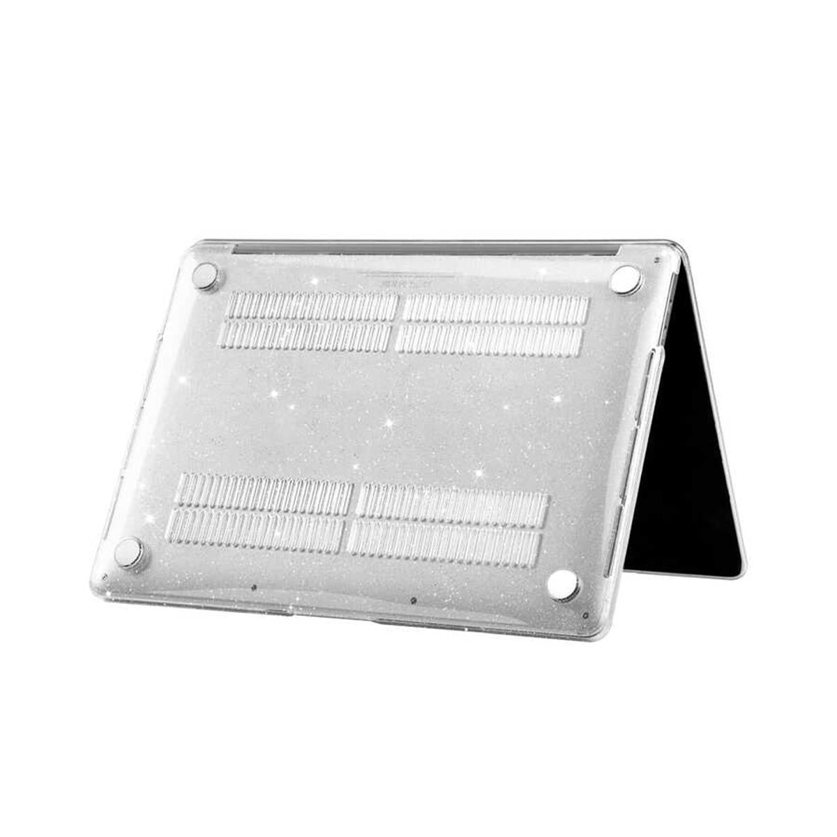 MacBook Pro 14.2'' M1-M2-M3 2021-2023 Simli Şeffaf Kılıf | bastcase - Arka Yüzey Detayı