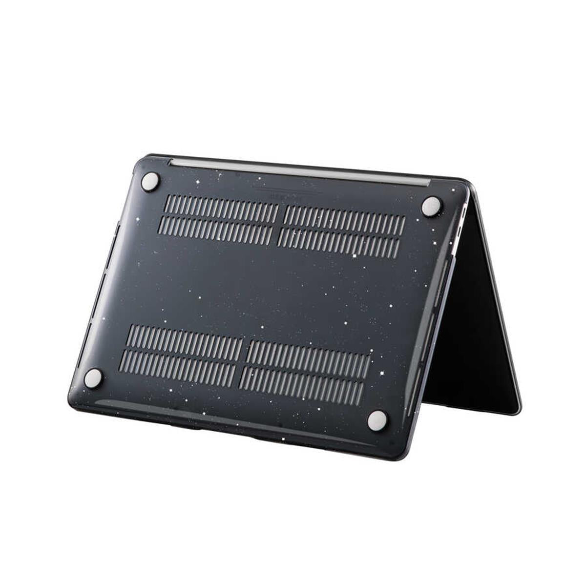 MacBook Pro 14.2'' M1-M2-M3 2021-2023 Simli Siyah Kılıf | bastcase - Arka Yüzey Detayı