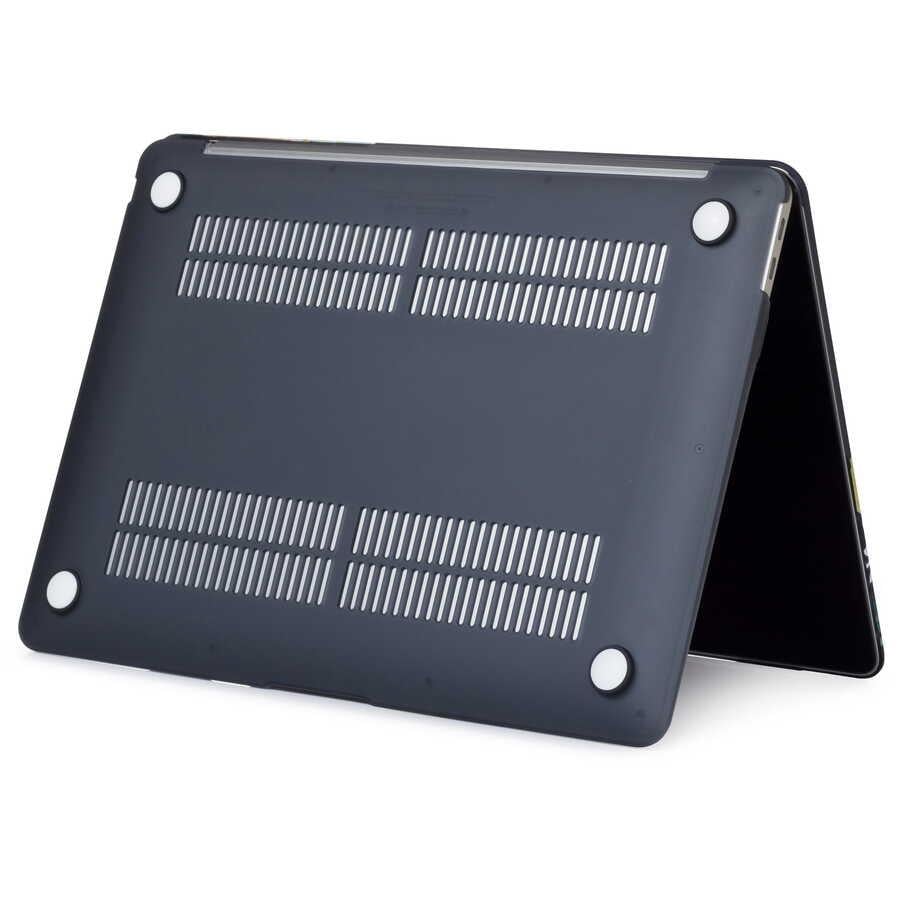 MacBook Pro 14.2'' M1-M2-M3 2021-2023 Ultra İnce Siyah Kılıf | bastcase - Arka Yüzey Detayı