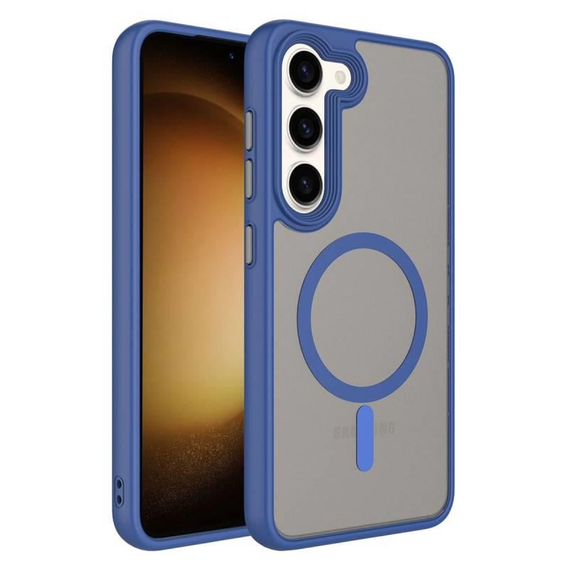 Samsung S23 Mat Bold Telefon Kılıfı - Mavi | bastcase - Ön Yüzey Görünümü