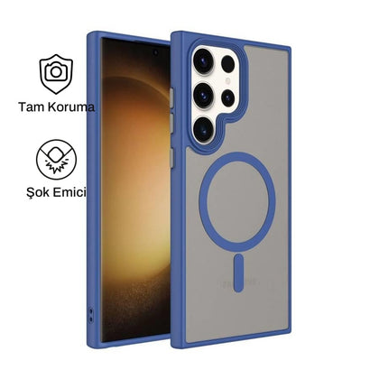 Samsung S23 Ultra ile Uyumlu Mat Bold Telefon Kılıfı