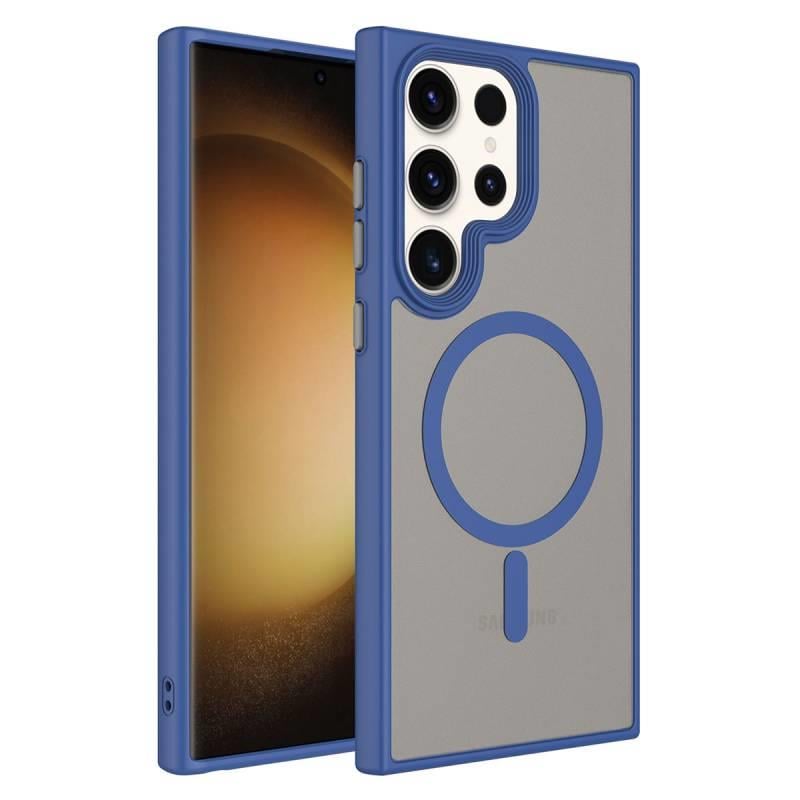 Samsung S23 Ultra Mat Bold Telefon Kılıfı - Mavi | bastcase - Ön Yüzey Görünümü