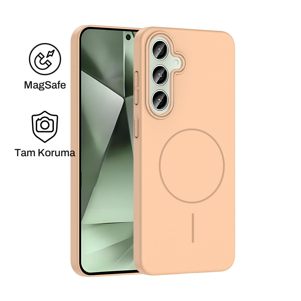 Samsung S24 FE Raye Sert Telefon Kılıfı - Desert Titanyum | bastcase - Ön ve Arka Görünüm