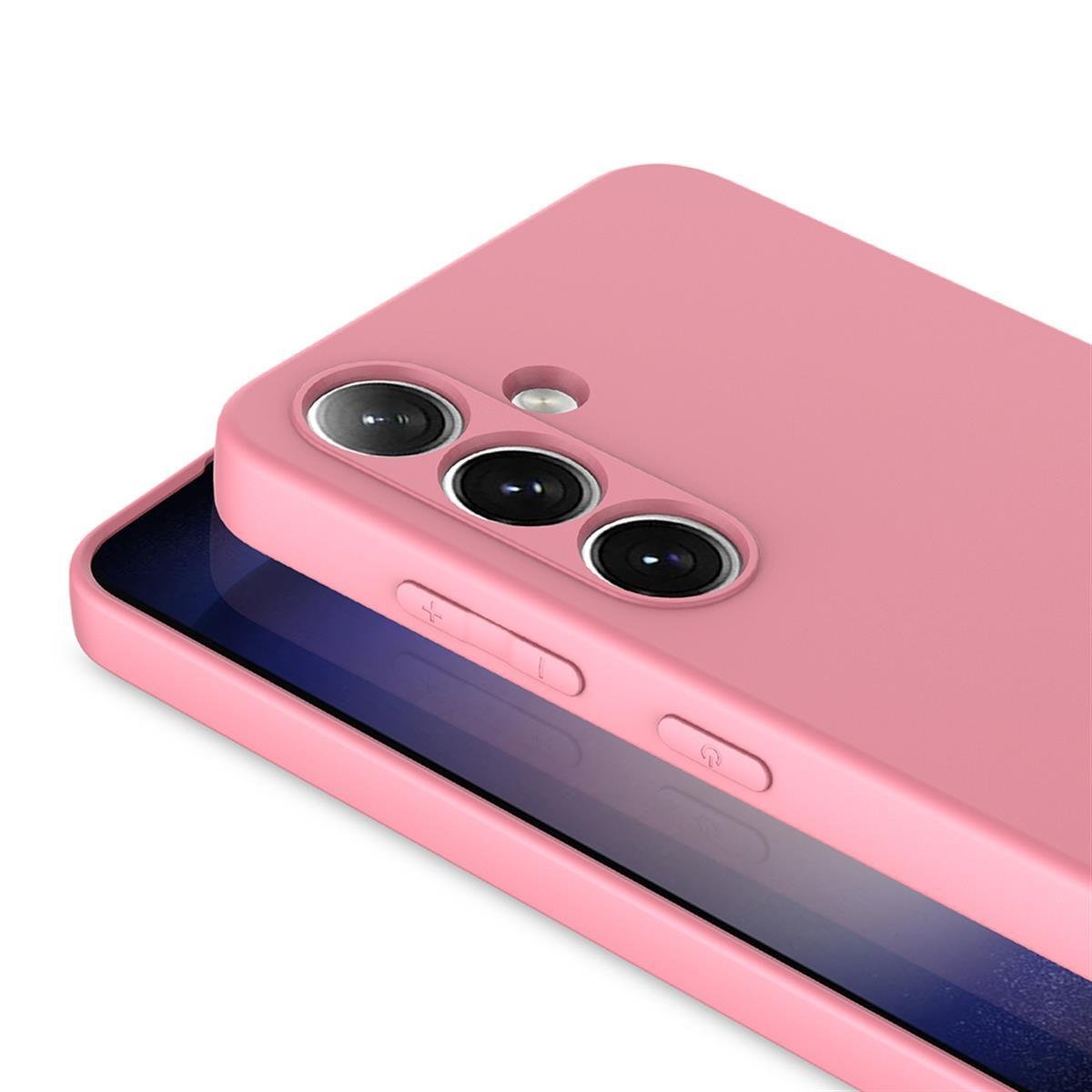 Samsung S24 Silikon Lansman Telefon Kılıfı - Pembe | bastcase - Ön Yüzey Görünümü