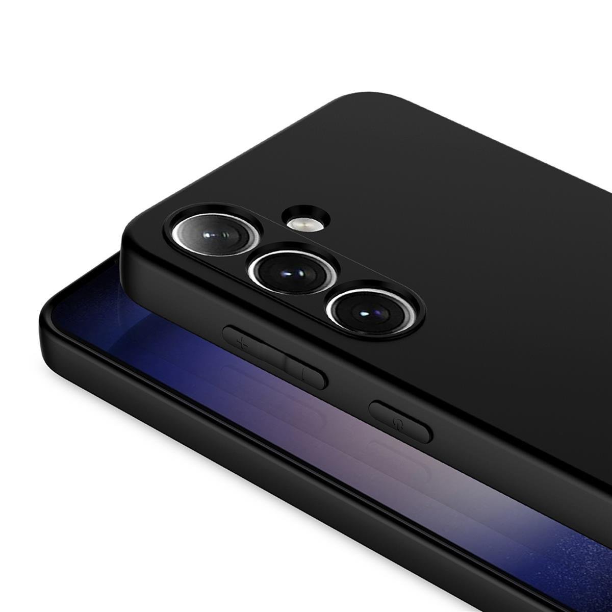 Samsung S24 Silikon Lansman Telefon Kılıfı - Siyah | bastcase - Yan Profil İnceliği