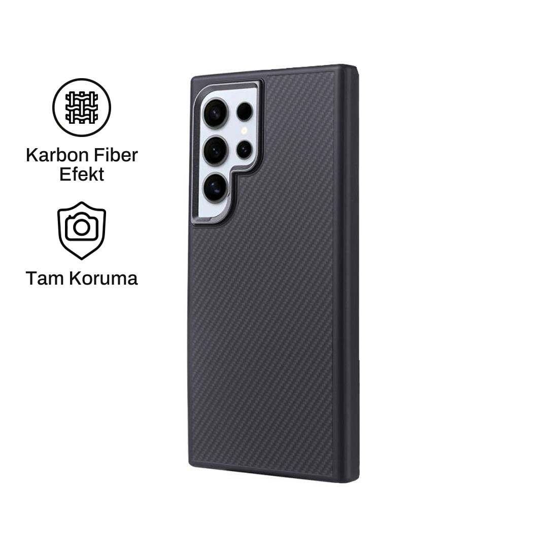 Samsung S24 Ultra ile Uyumlu Carbon Telefon Kılıfı | bastcase