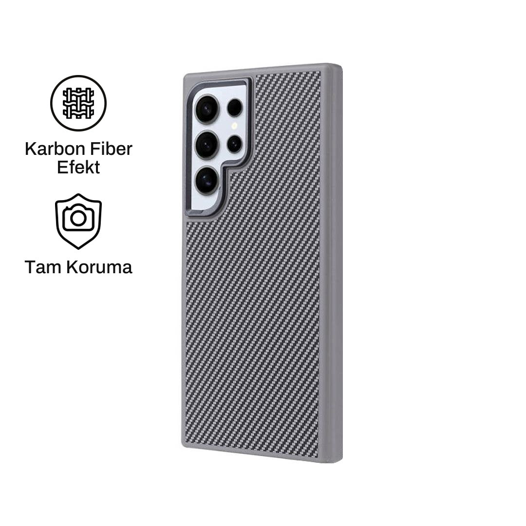 Samsung S24 Ultra ile Uyumlu Carbon Telefon Kılıfı | bastcase
