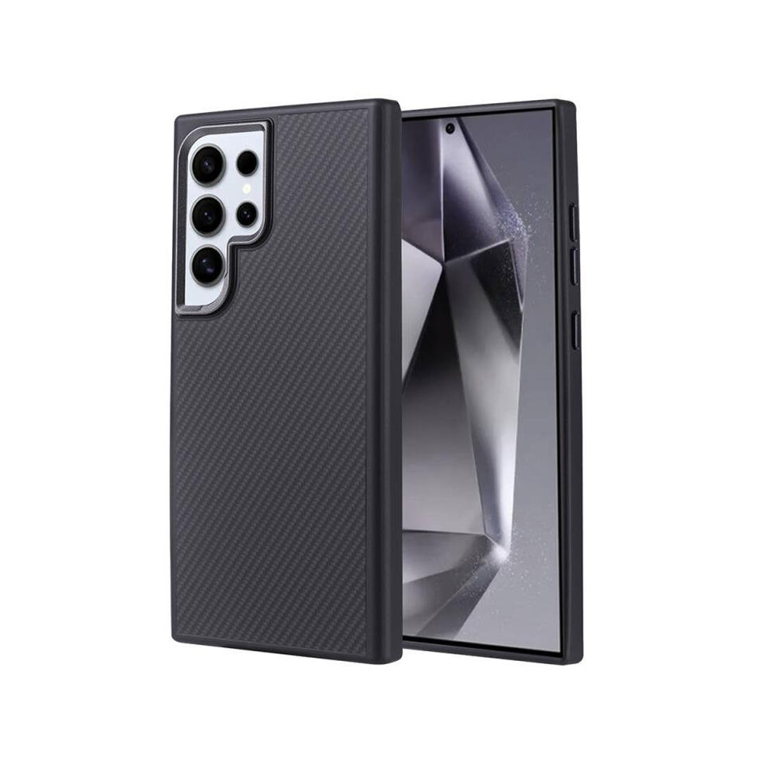 Samsung S24 Ultra Carbon Telefon Kılıfı - Heavy Carbon Siyah | bastcase - Kamera Koruma Alanı