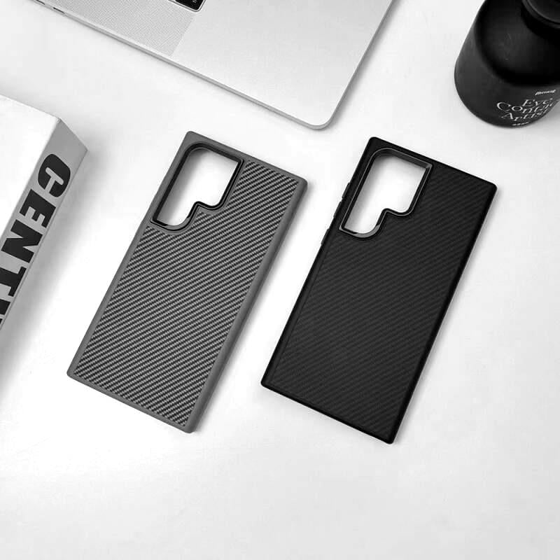 Samsung S24 Ultra Carbon Telefon Kılıfı - Heavy Carbon Siyah | bastcase - Alt Port Kesimleri