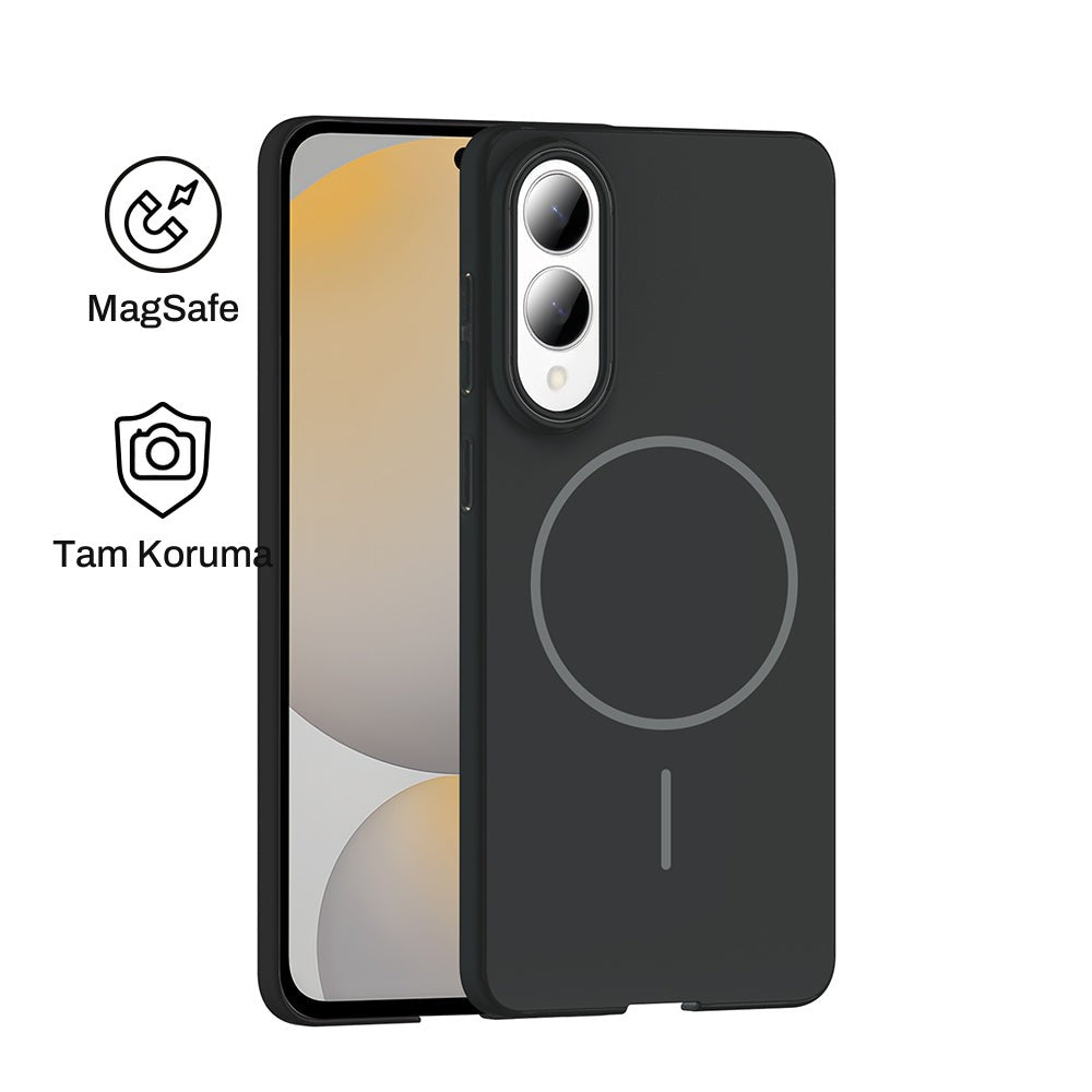 Samsung S25 Edge Raye Sert Telefon Kılıfı - Siyah | bastcase - Ön ve Arka Görünüm