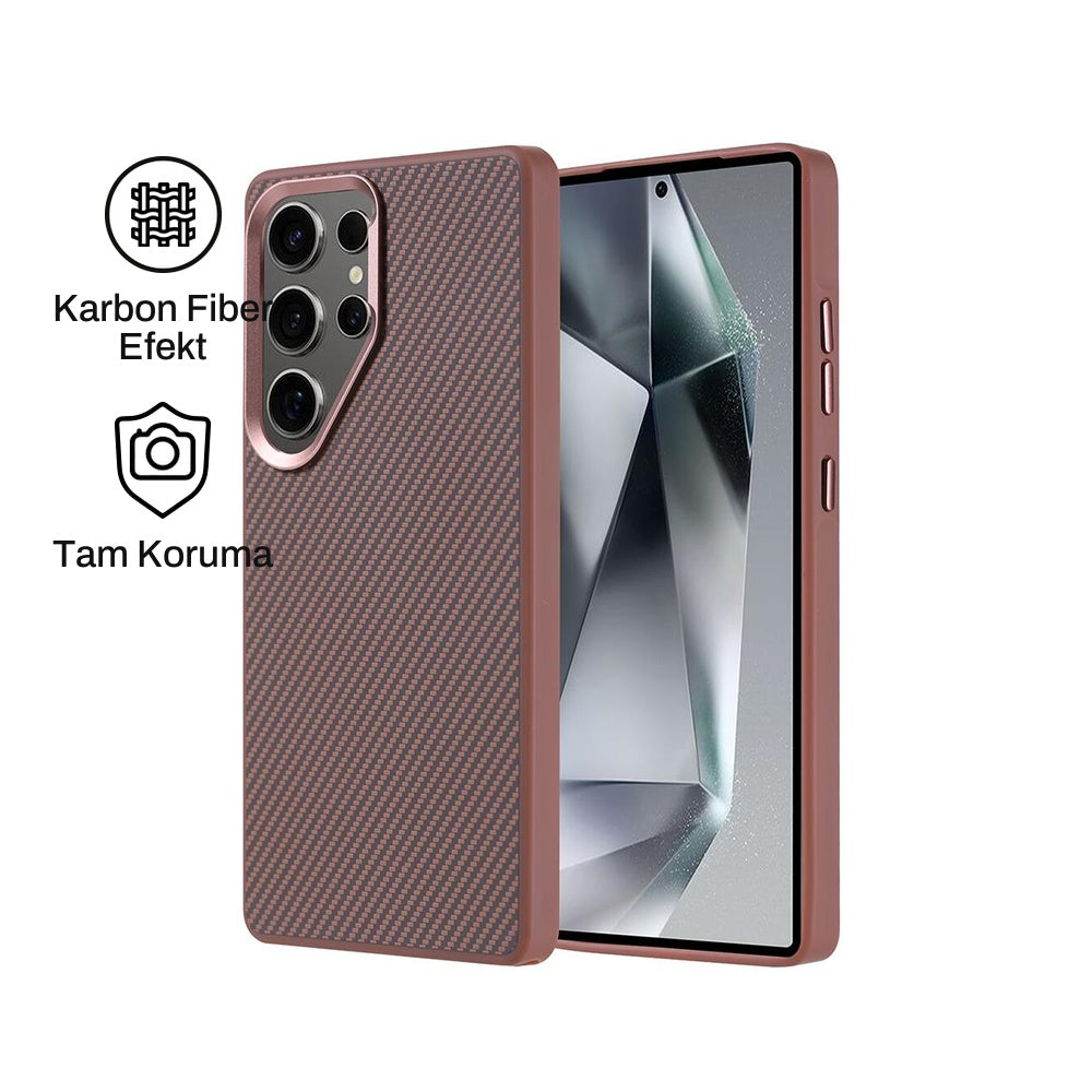 Samsung S25 Ultra ile Uyumlu Carbon Telefon Kılıfı | bastcase
