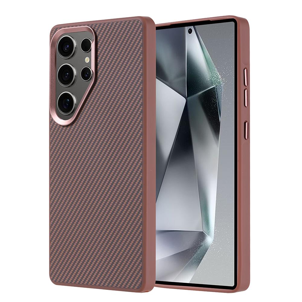 Samsung S25 Ultra Carbon Telefon Kılıfı - Heavy Carbon Gold | bastcase - Ön Yüzey Görünümü