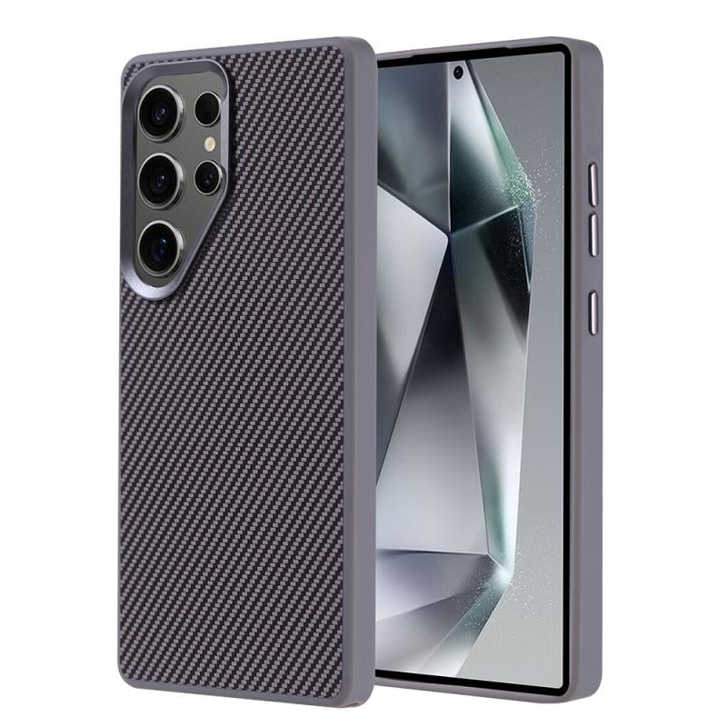 Samsung S25 Ultra Carbon Telefon Kılıfı - Heavy Carbon Gümüş | bastcase - Ön Yüzey Görünümü